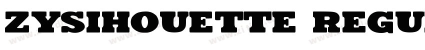 ZYSihouette Regular字体转换